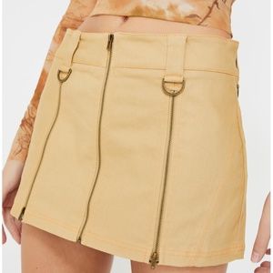 Mini Skirt I AM GIA Multiple Zippers NEW TAGS